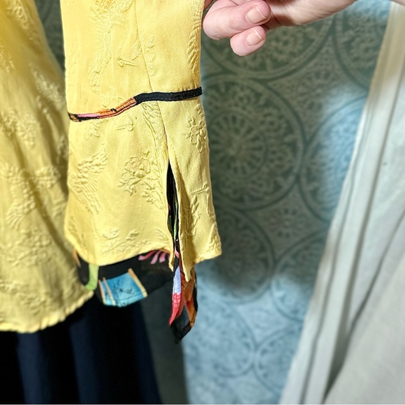 Vintage What if…..? Embossed Silk Blouse #S2 - Picture 7 of 9